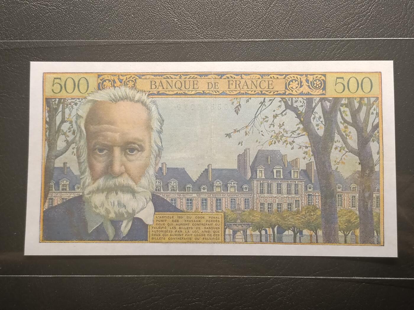 2026二月第一期，总215期 法国1954年500法郎AUNC有针孔，文学家雨果和他的长眠之地/他的故居
