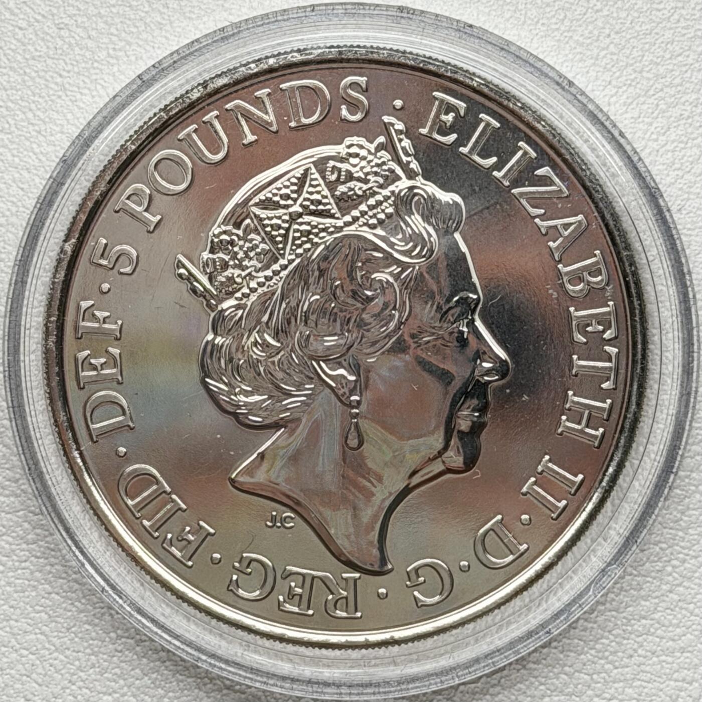 ＜星葵🌻钱币社＞散币克朗场第69期·2月3日发货 英国2017年女王登基75周年5镑克朗型纪念币