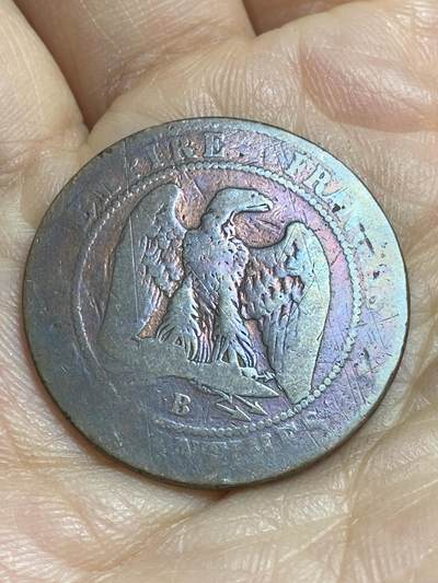 2026年第十六场(总第一百八十五场）外国好品散币场(免佣金) - 法兰西第二帝国1853年10生丁(拿破仑三世第一版，B标鲁昂造)