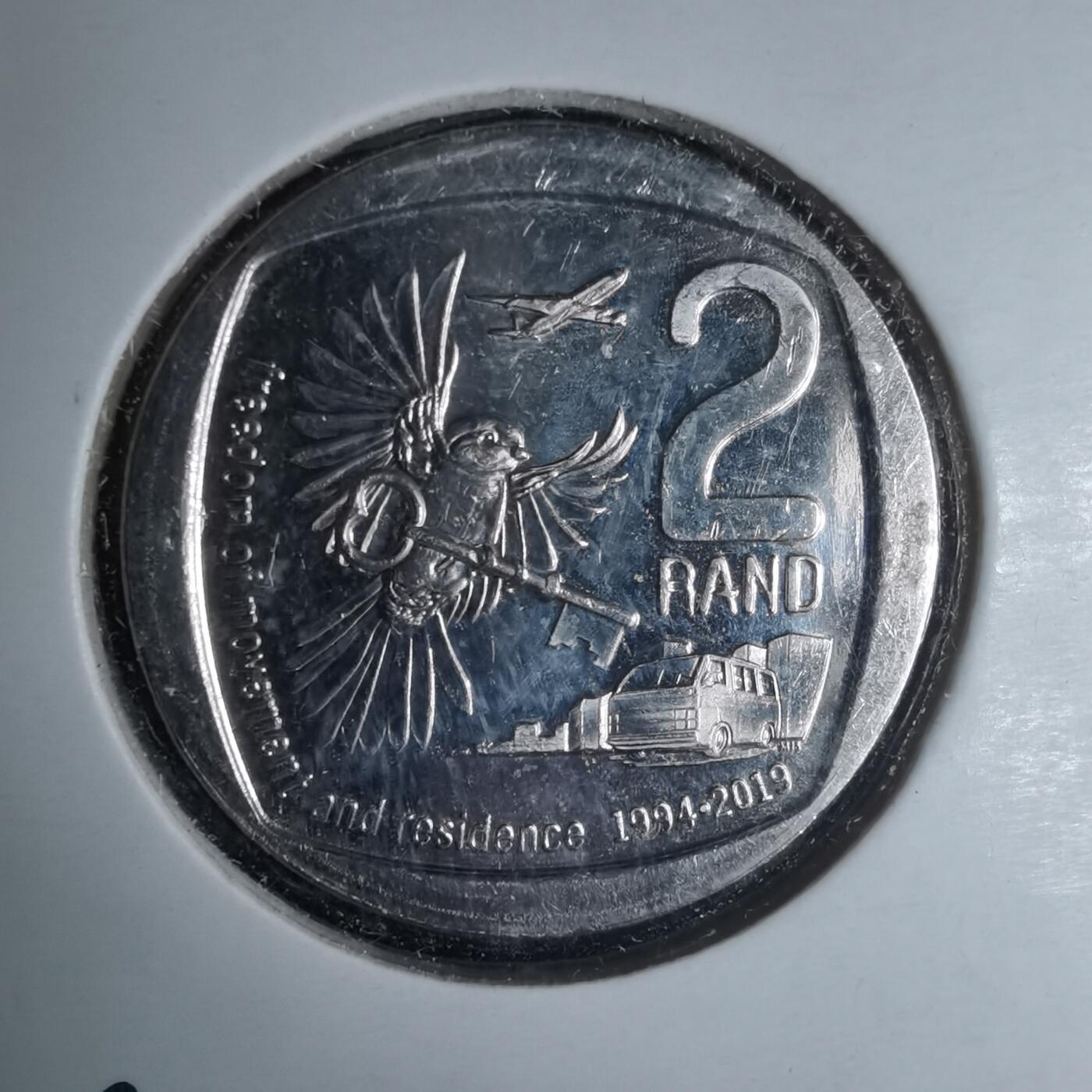 沼泽如烟--第981场 南非2019年2兰特纪念币