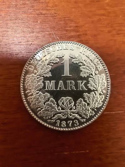 长老汇蛇年精选第九十七场拍卖 - 2001德国复刻1873年1马克精制银币，4.93克999银