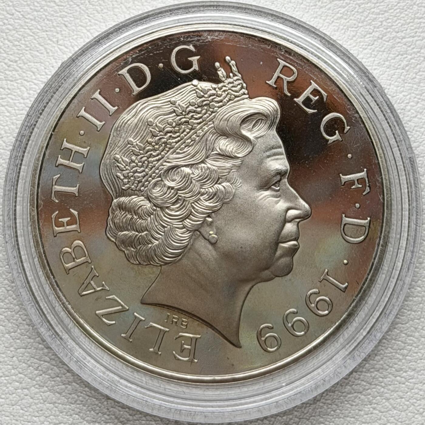 ＜星葵🌻钱币社＞散币克朗场第69期·2月3日发货 英国1999年戴安娜王妃5镑克朗型精制纪念币