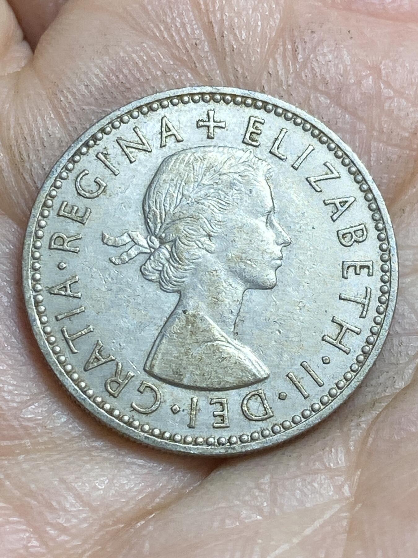 2026年第十六场(总第一百八十五场）外国好品散币场(免佣金) 英国🇬🇧1955年1先令(伊丽莎白二世青年桂冠第二版，英格兰盾徽版)