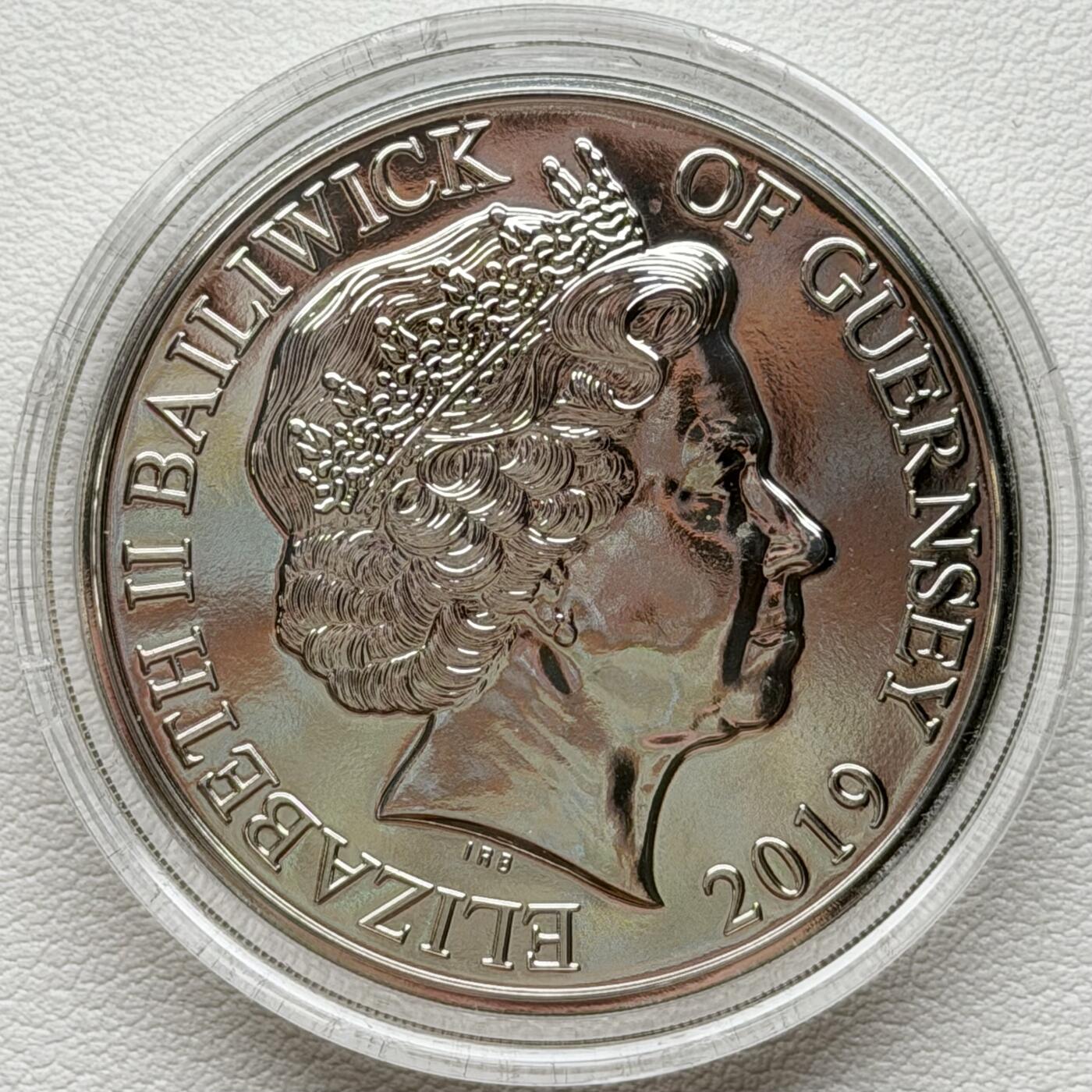 ＜星葵🌻钱币社＞散币克朗场第69期·2月3日发货 根西岛2019年诺曼底登陆75周年5镑克朗型彩色纪念币