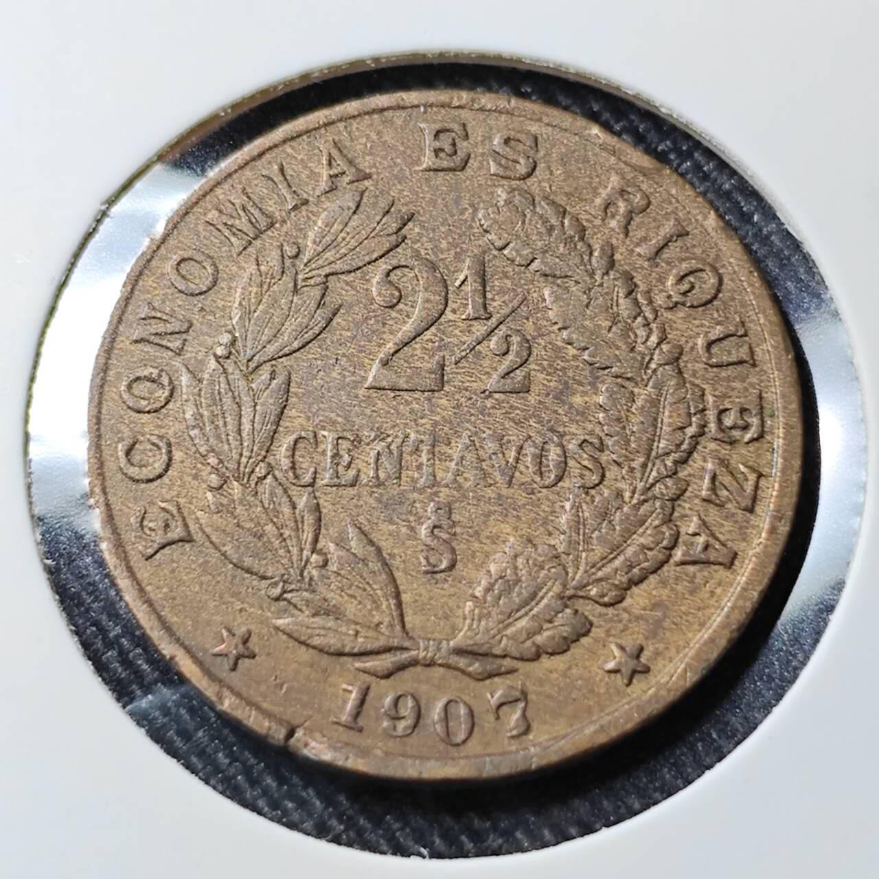 KK钱币收藏小铺  第398期 百期特拍（四拍之二） 2月预留时间 周末发货  1907智利2.5分铜币