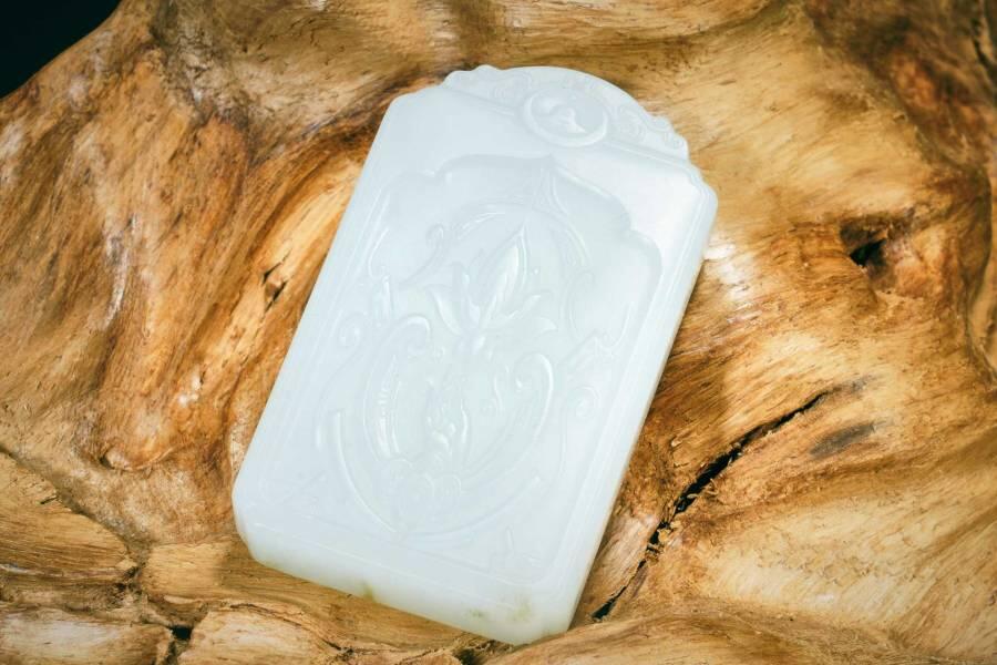 上海都达杂项专场十二（全场包邮】 和田玉籽料精雕《竹林观音》挂件89-28