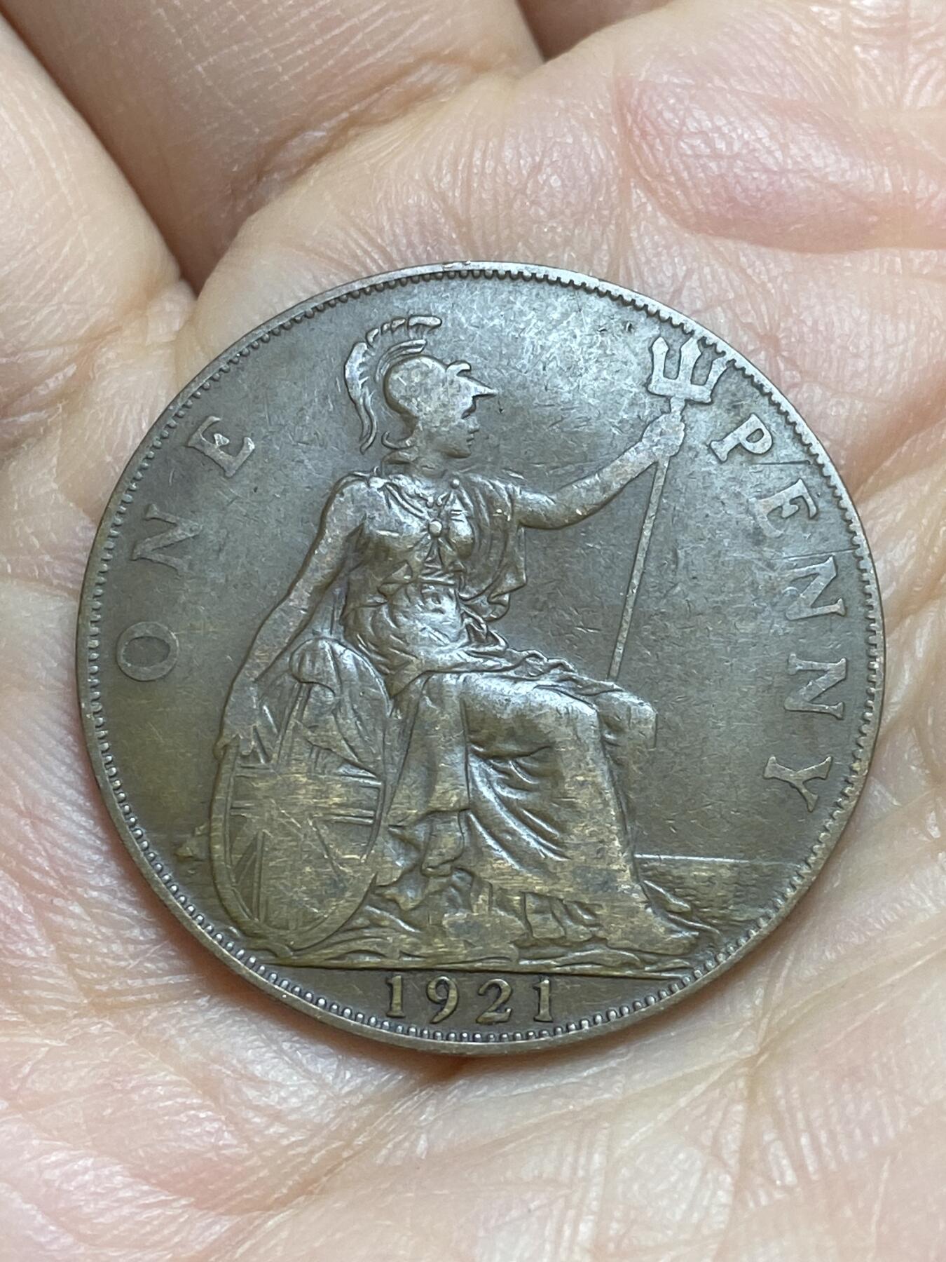 2026年第十六场(总第一百八十五场）外国好品散币场(免佣金) 英国🇬🇧1921年1便士(乔治五世第一版)