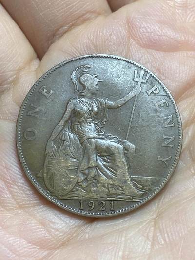 2026年第十六场(总第一百八十五场）外国好品散币场(免佣金) - 英国🇬🇧1921年1便士(乔治五世第一版)