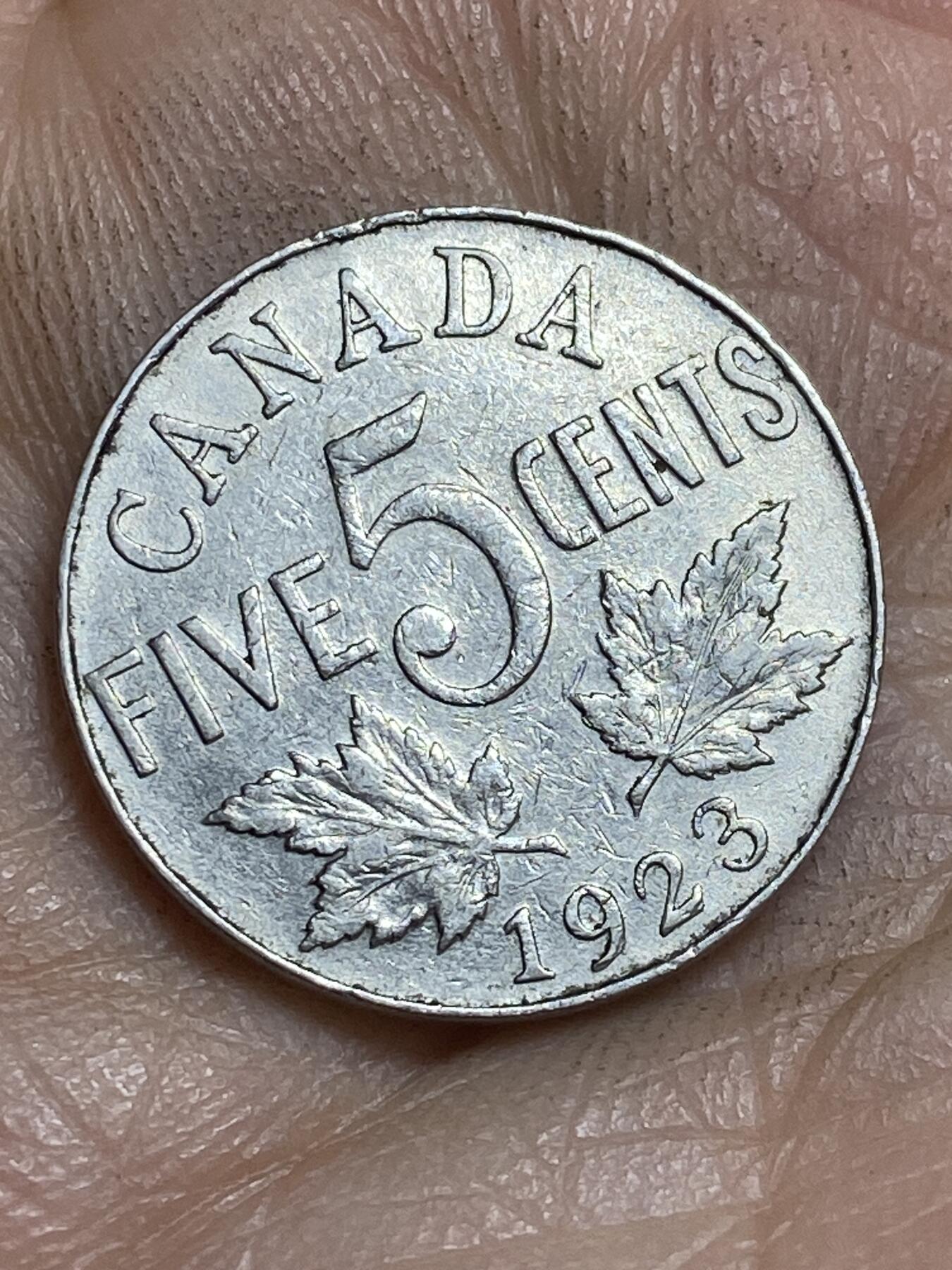2026年第十六场(总第一百八十五场）外国好品散币场(免佣金) 加拿大🇨🇦1923年5分(乔治五世第四版)