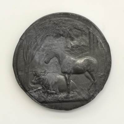 博洋堂世界钱币拍卖第159期（全场包邮） - 英国牛马试铸铅章，名家作品，65mm，222g，压手