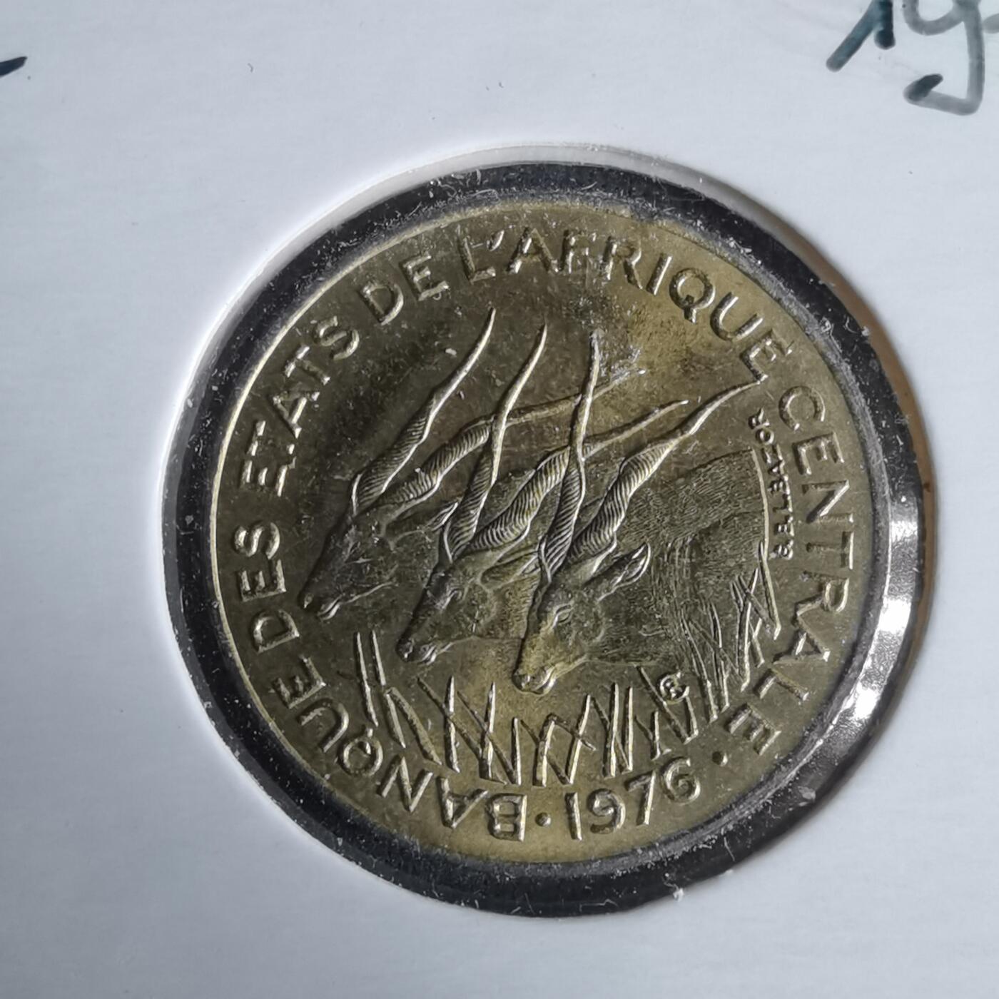 沼泽如烟--第981场 中非1976年5法郎