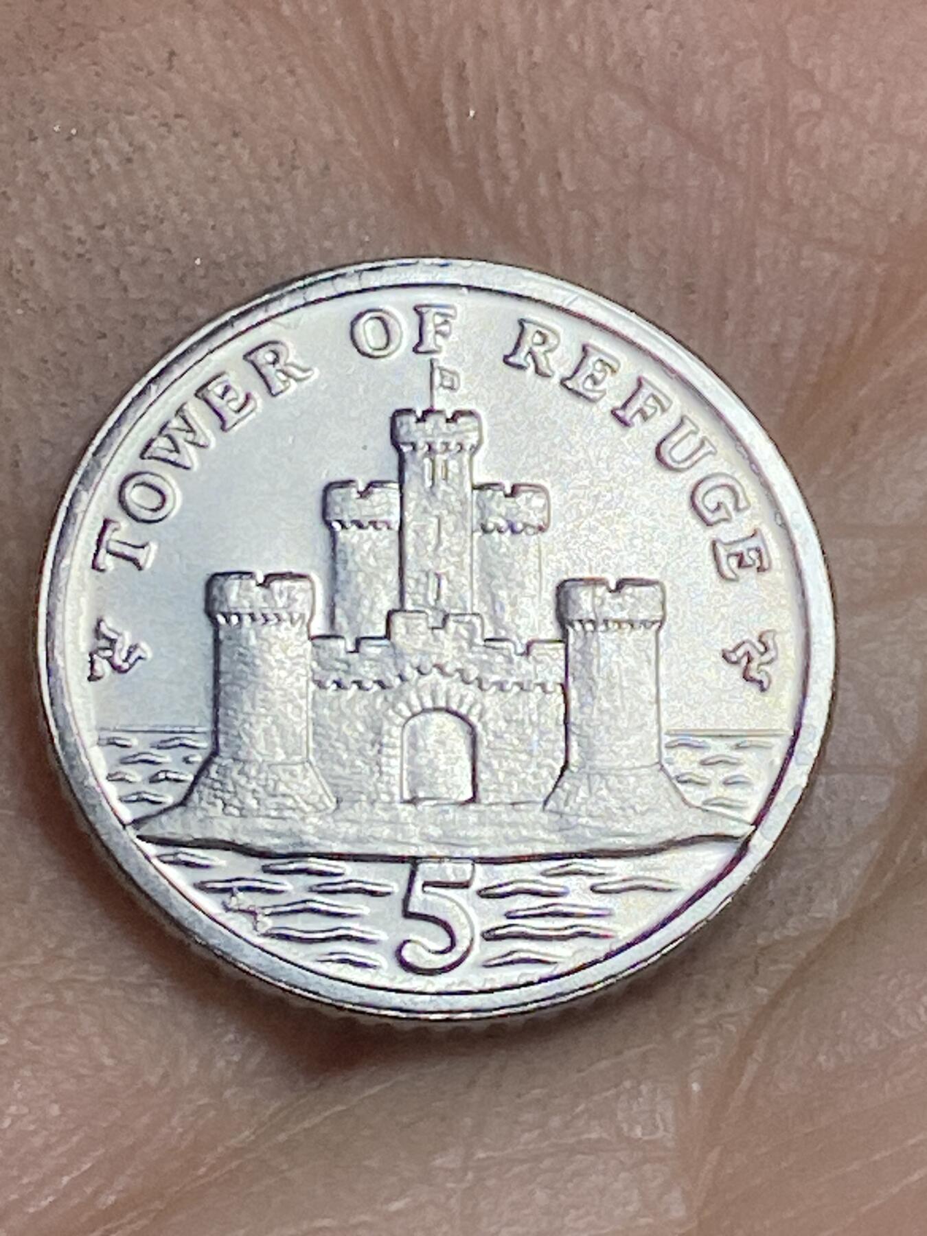 2026年第十六场(总第一百八十五场）外国好品散币场(免佣金) 英属马恩岛🇮🇲2016年5便士(伊丽莎白二世老年第三套第二版，有磁版)