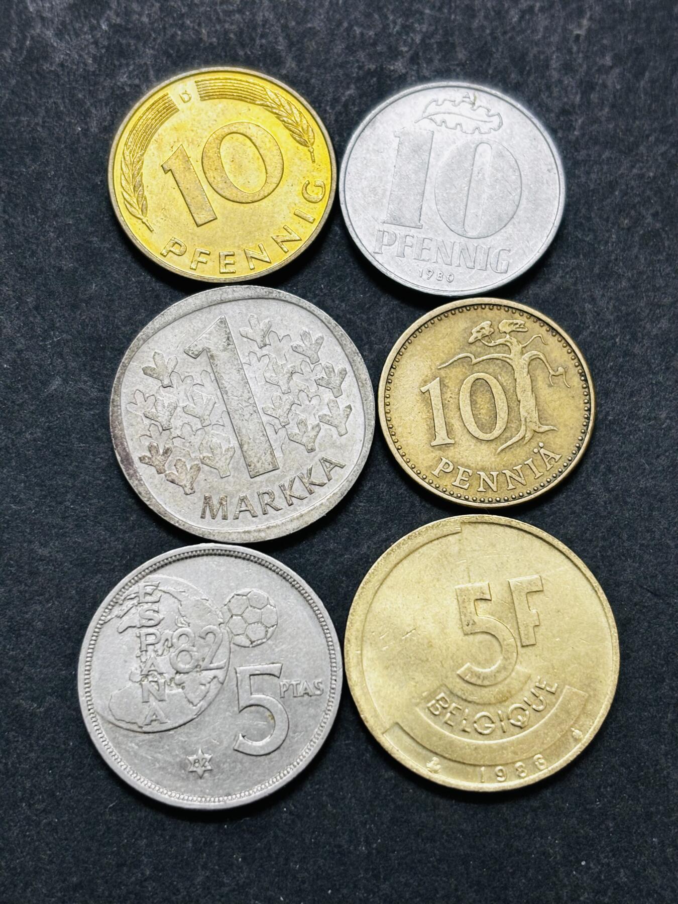 文馨钱币收藏 2026新年第五场（第 291 场）【长期接代拍品】 德国，芬兰，比利时，西班牙一组