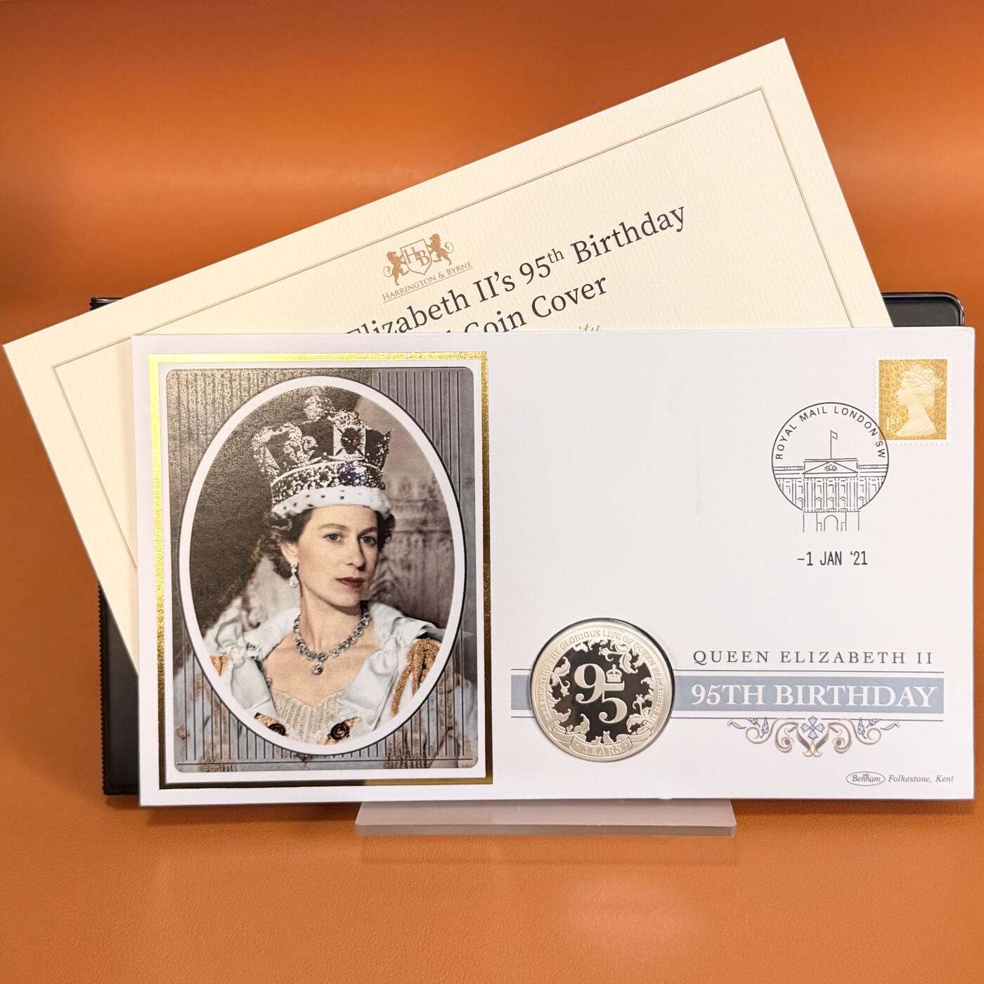 ＜星葵🌻钱币社＞散币克朗场第69期·2月3日发货 〈邮币封·发行量9999〉所罗门2021年女王诞辰95周年1/2元克朗型镀银类精制纪念币