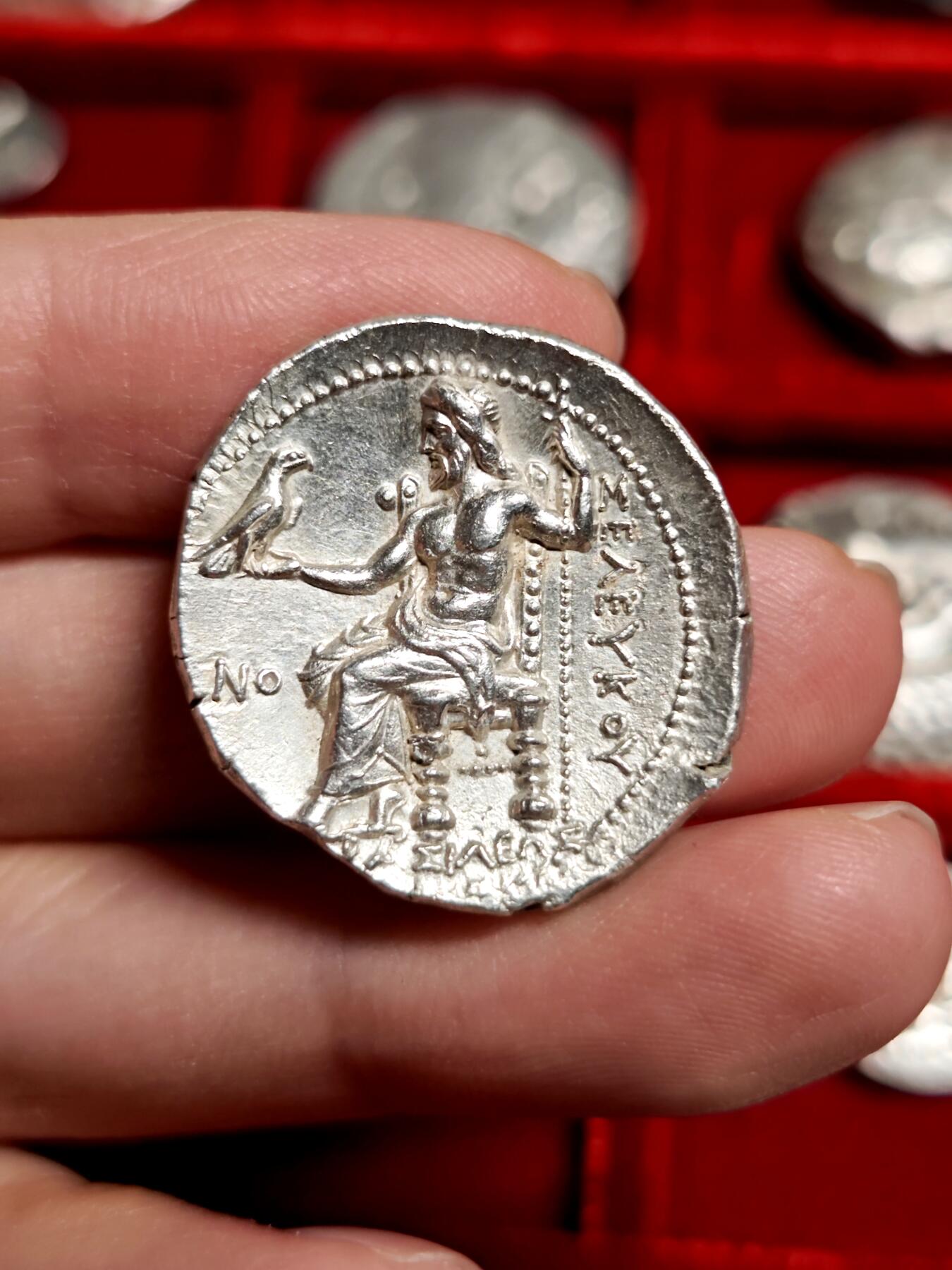 评级CHAU古希腊亚历山大四德大力神银币