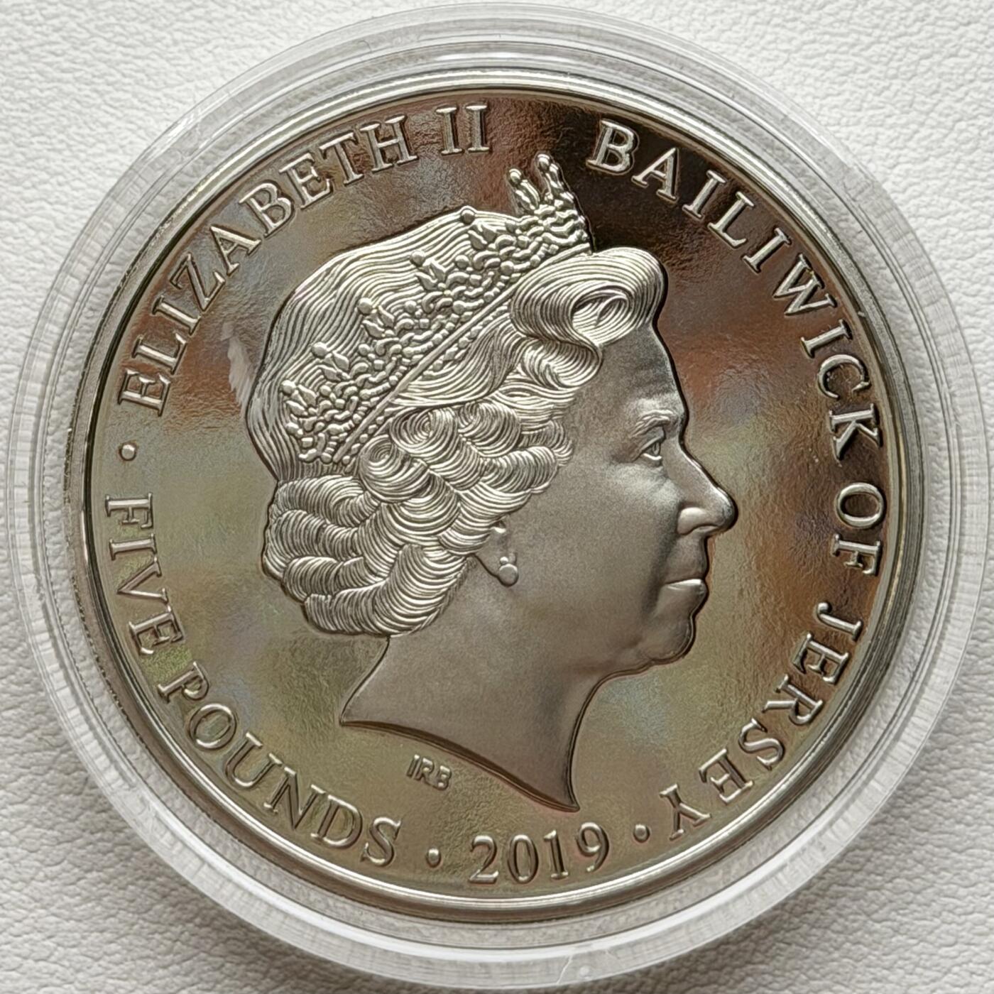 ＜星葵🌻钱币社＞散币克朗场第69期·2月3日发货 泽西岛2019年诺曼底登陆24小时·2点·第一批轰炸机起飞5镑克朗型精制纪念币