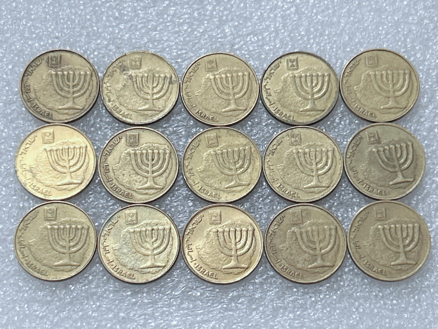 第一海外回流一元起拍收藏 散集专场  第297期 以色列10阿哥拉铜币 15枚