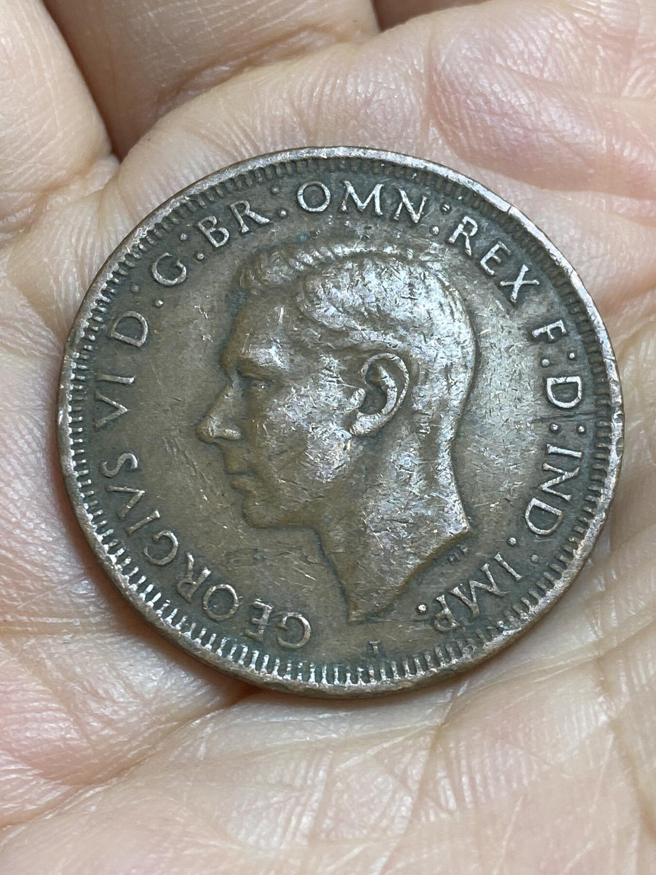 2026年第十六场(总第一百八十五场）外国好品散币场(免佣金) 澳大利亚🇦🇺1942年1便士(乔治六世第一版，b版I标孟买造)