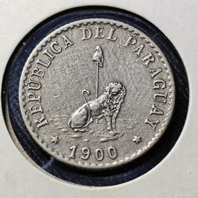 KK钱币收藏小铺  第398期 百期特拍（四拍之二） 2月预留时间 周末发货 -  1900巴拉圭20分镍币 少见