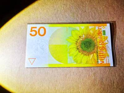 【Blue Auction】世界纸币精拍第781期——18级TOP拍卖/信誉/品质/专业/高效💫 - 荷兰 1982年50盾 向日葵 UNC-