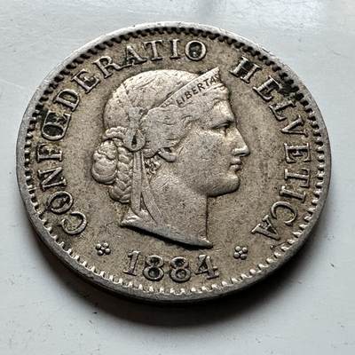 🌹外币初藏🌹🐯2026年第14场  每周二四六晚8️⃣点 接代拍 - 瑞士1884年五分