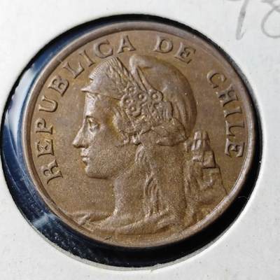 KK钱币收藏小铺  第398期 百期特拍（四拍之二） 2月预留时间 周末发货 -  1919智利2分铜币 深打状态！