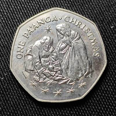 KK钱币收藏小铺  第398期 百期特拍（四拍之二） 2月预留时间 周末发货 -  1983汤加1潘果纪念币 圣诞节纪念 发行量仅5千 稀少品种