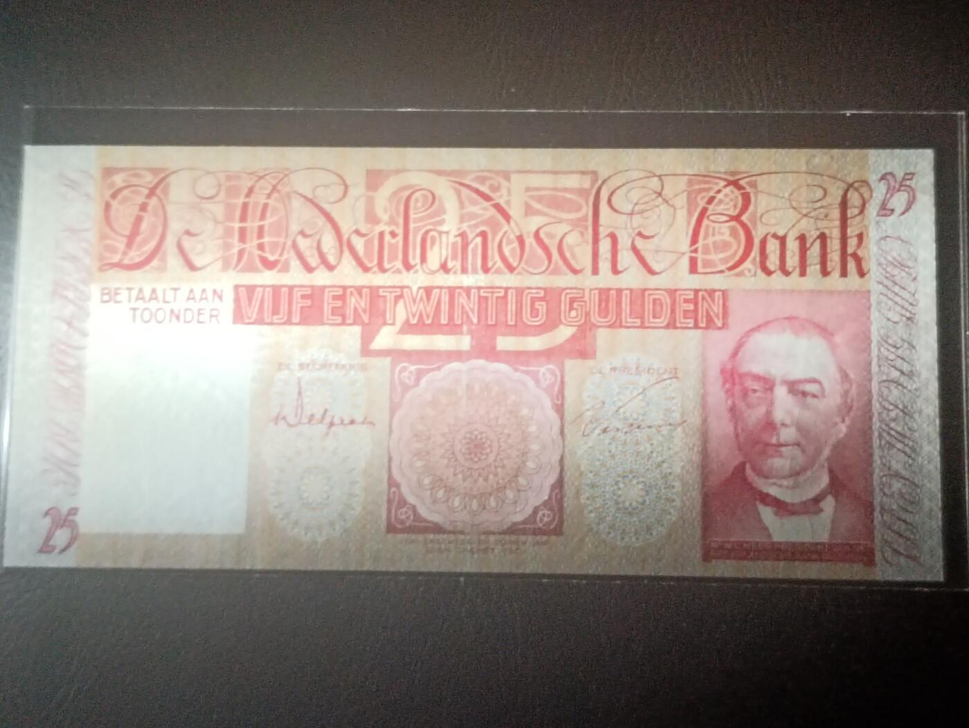 2026二月第一期，总215期 荷兰1931年25盾流通好品XF无47，1863年曾任荷兰央行行长的梅斯爵士