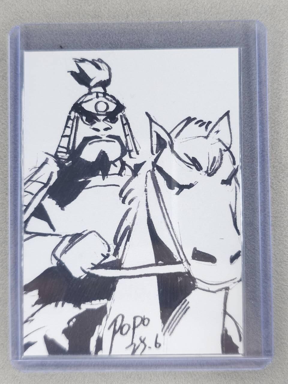 春节前倒数第二场！！龙虎卡牌-七四场（满200元包邮，无佣金，每周六结拍，欢迎送拍） 【亲签】手绘卡 布丁 泡泡牛 - 秦琼 (钢笔手绘)