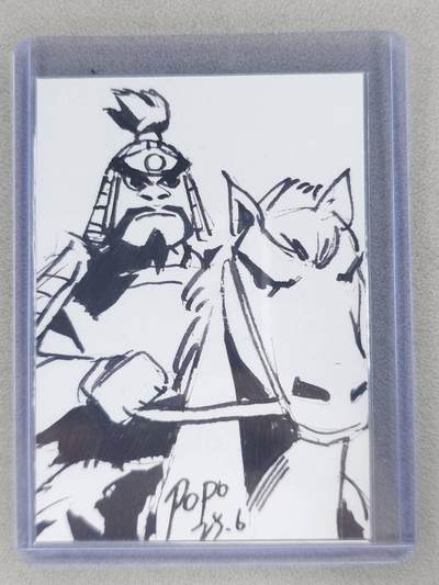 春节前倒数第二场！！龙虎卡牌-七四场（满200元包邮，无佣金，每周六结拍，欢迎送拍） - 【亲签】手绘卡 布丁 泡泡牛 - 秦琼 (钢笔手绘)