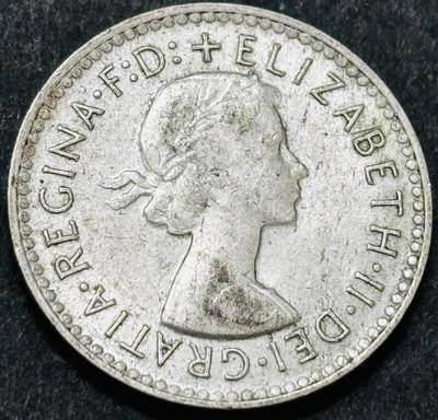 文馨钱币收藏 2026新年第五场（第 291 场）【长期接代拍品】 - 带光好品 1956 年英属澳大利亚 3 便士银币，1.41 克 500 银