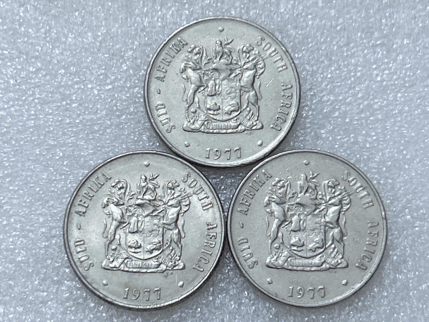 第一海外回流一元起拍收藏 散集专场  第297期 南非羚羊1兰特硬币 3枚