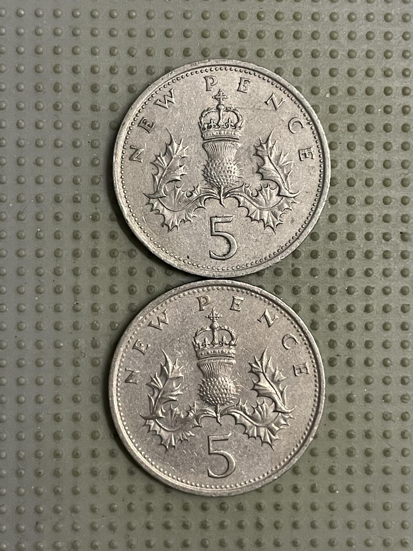 2026年第19场各国散币拍卖（总第169场） 英国5便士大版2枚