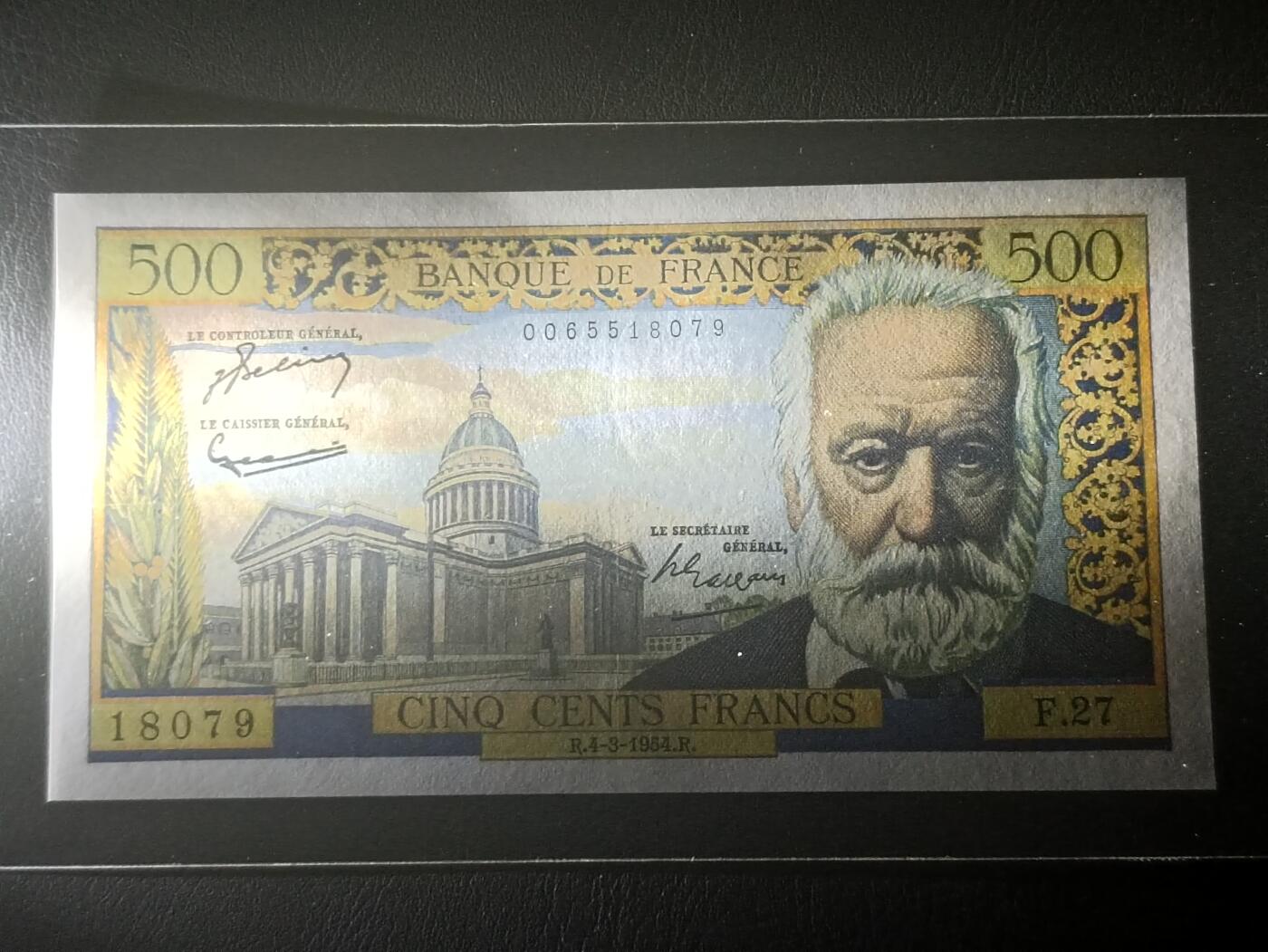 2026二月第一期，总215期 法国1954年500法郎AUNC有针孔，文学家雨果和他的长眠之地/他的故居