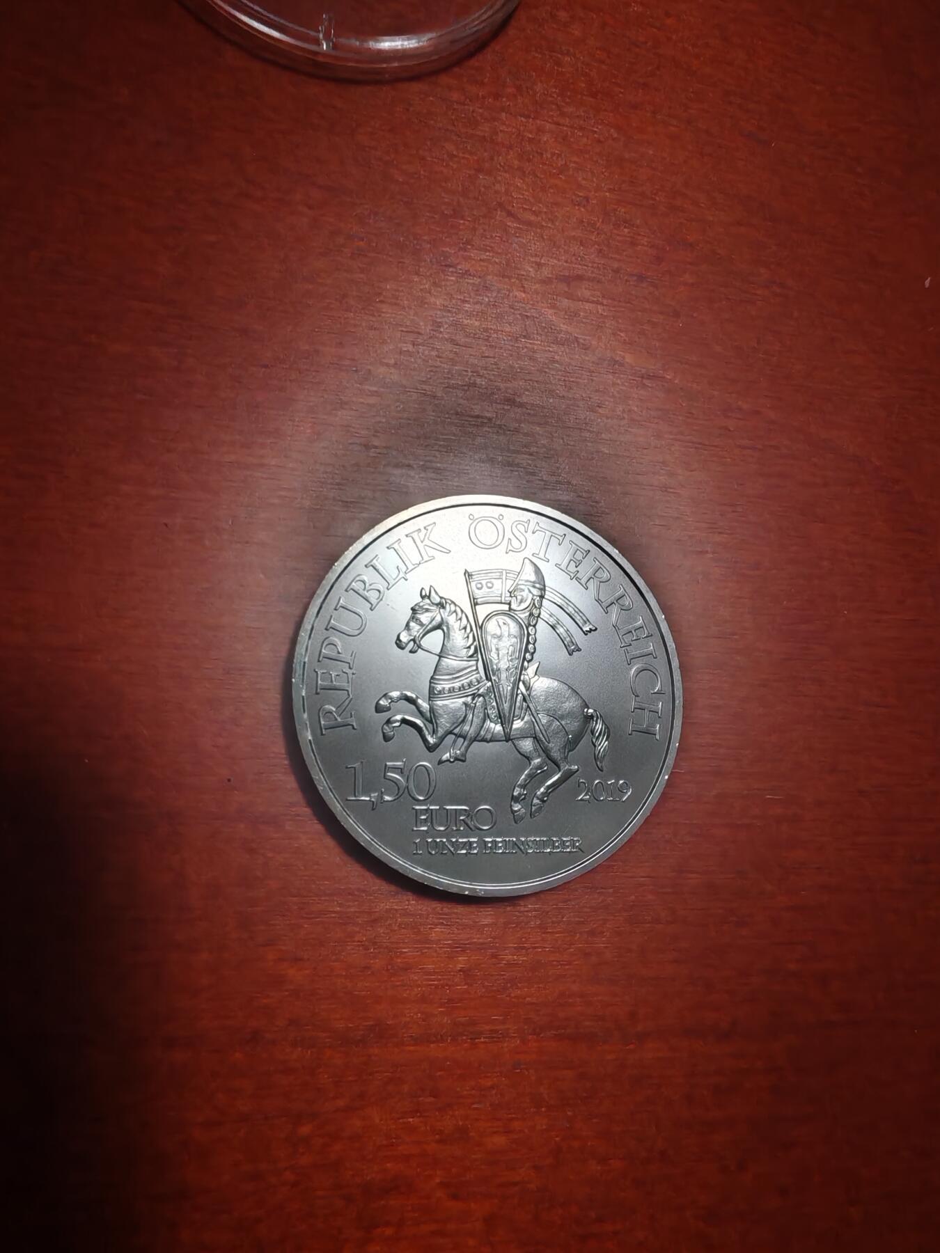 长老汇蛇年精选第九十七场拍卖 2019奥地利维也纳造币厂825周年利奥波德五世1.5欧元银币，1盎司999银