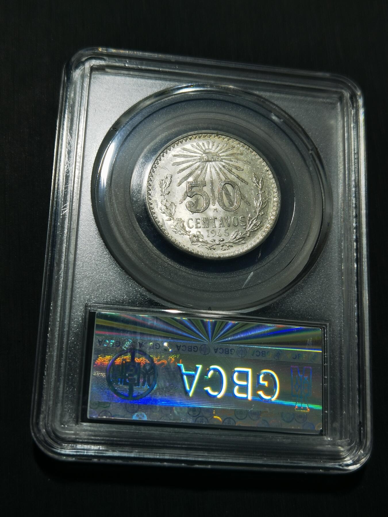 天下钱庄专场欢迎参拍 墨西哥小鹰50分银币