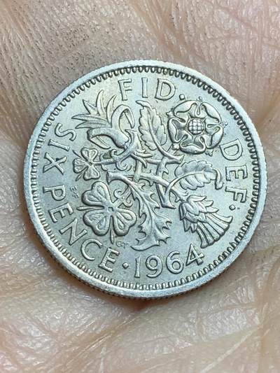 2026年第十六场(总第一百八十五场）外国好品散币场(免佣金) - 英国🇬🇧1964年6便士(伊丽莎白二世青年桂冠第二版)