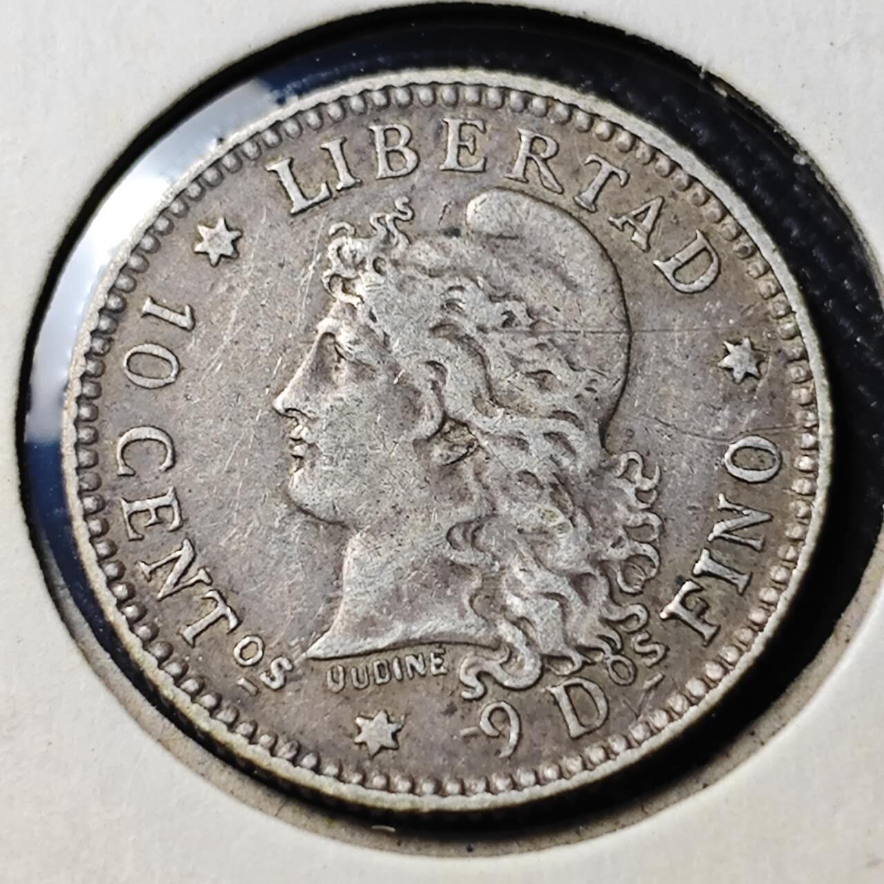 KK钱币收藏小铺  第398期 百期特拍（四拍之二） 2月预留时间 周末发货  1883阿根廷10分银币