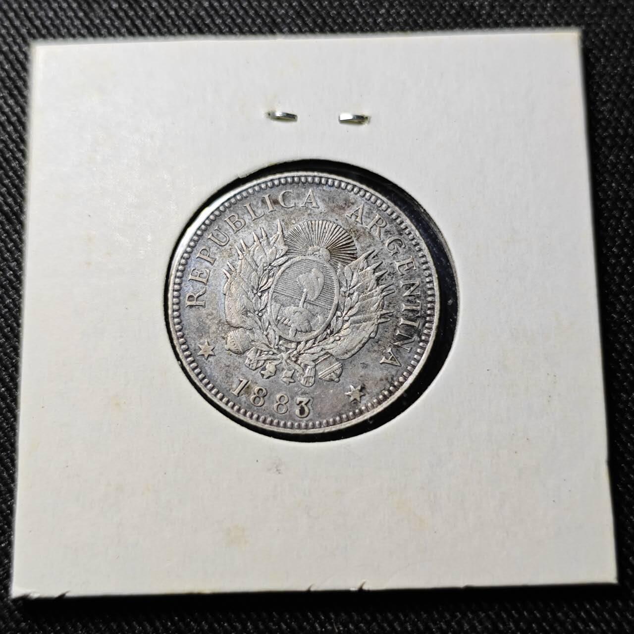 KK钱币收藏小铺  第398期 百期特拍（四拍之二） 2月预留时间 周末发货  1883阿根廷20分银币