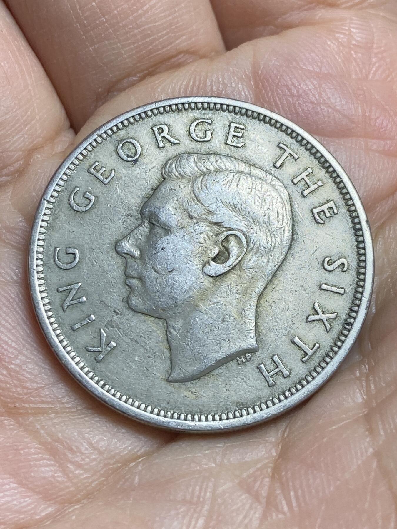 2026年第十六场(总第一百八十五场）外国好品散币场(免佣金) 新西兰🇳🇿1950年半克朗(乔治六世第三版，K. G. close to dots–KG标接近年份右方标点)