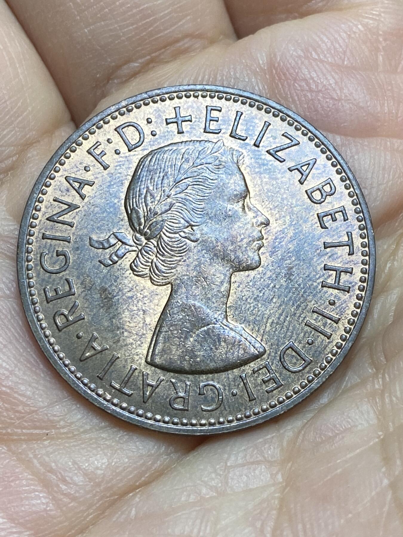 2026年第十六场(总第一百八十五场）外国好品散币场(免佣金) 好品–英国🇬🇧1963年1便士(伊丽莎白二世青年桂冠第二版)