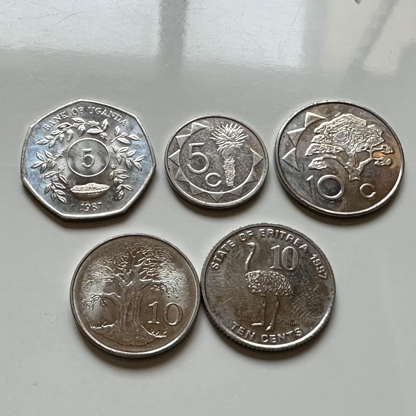 🌹外币初藏🌹🐯2026年第14场  每周二四六晚8️⃣点 接代拍 非洲散币5枚组—2