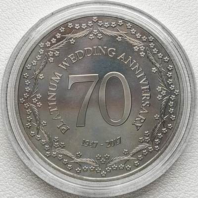 ＜星葵🌻钱币社＞散币克朗场第69期·2月3日发货 - 马恩岛2017年女王白金婚纪念日1克朗纪念币