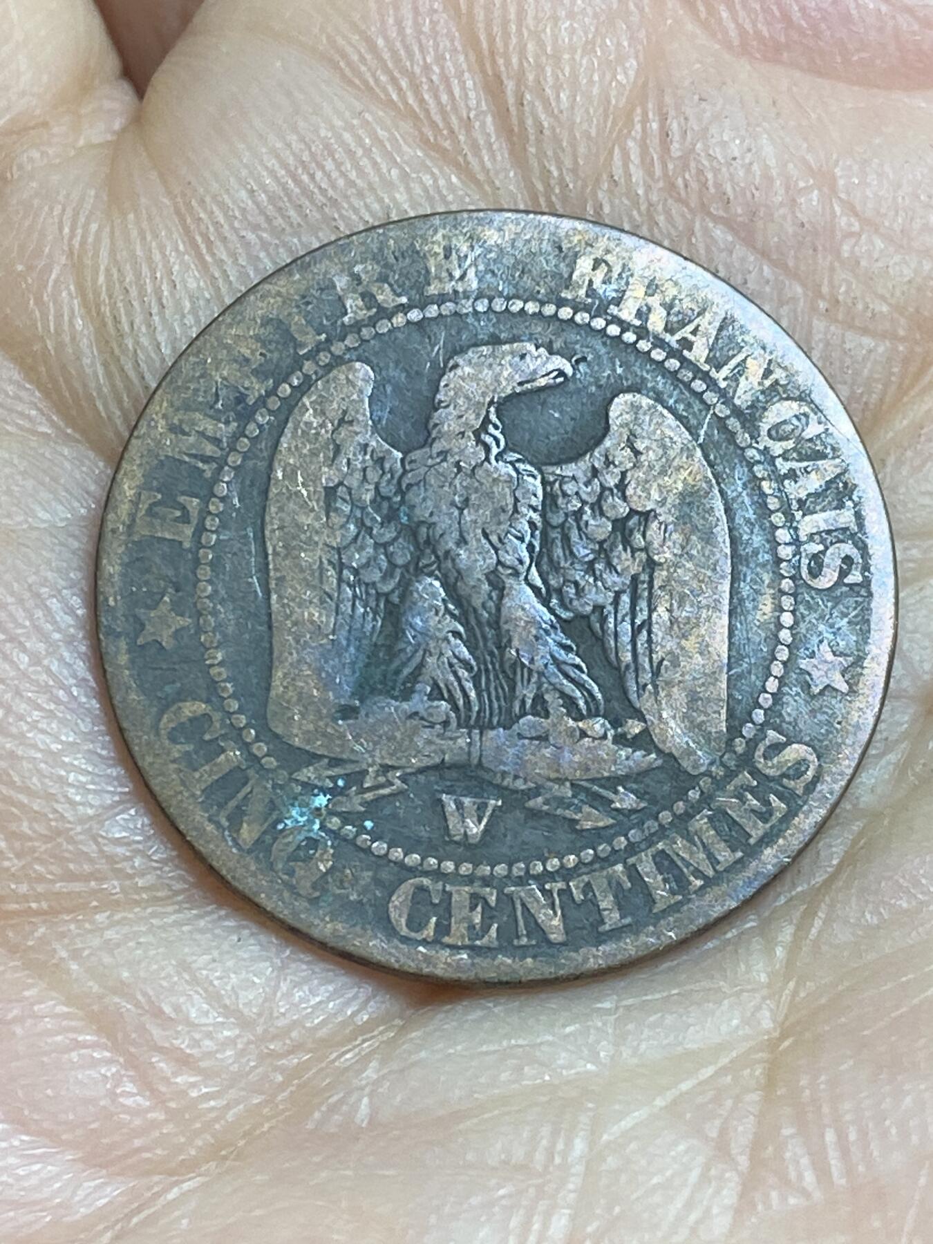 2026年第十六场(总第一百八十五场）外国好品散币场(免佣金) 法兰西第二帝国1854年5生丁(拿破仑三世第一版，W标里尔造)