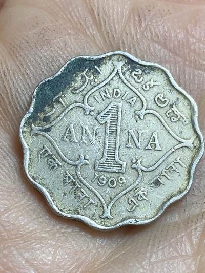 2026年第十六场(总第一百八十五场）外国好品散币场(免佣金) - 少见–英属印度1909年1安娜(爱德华七世时期)