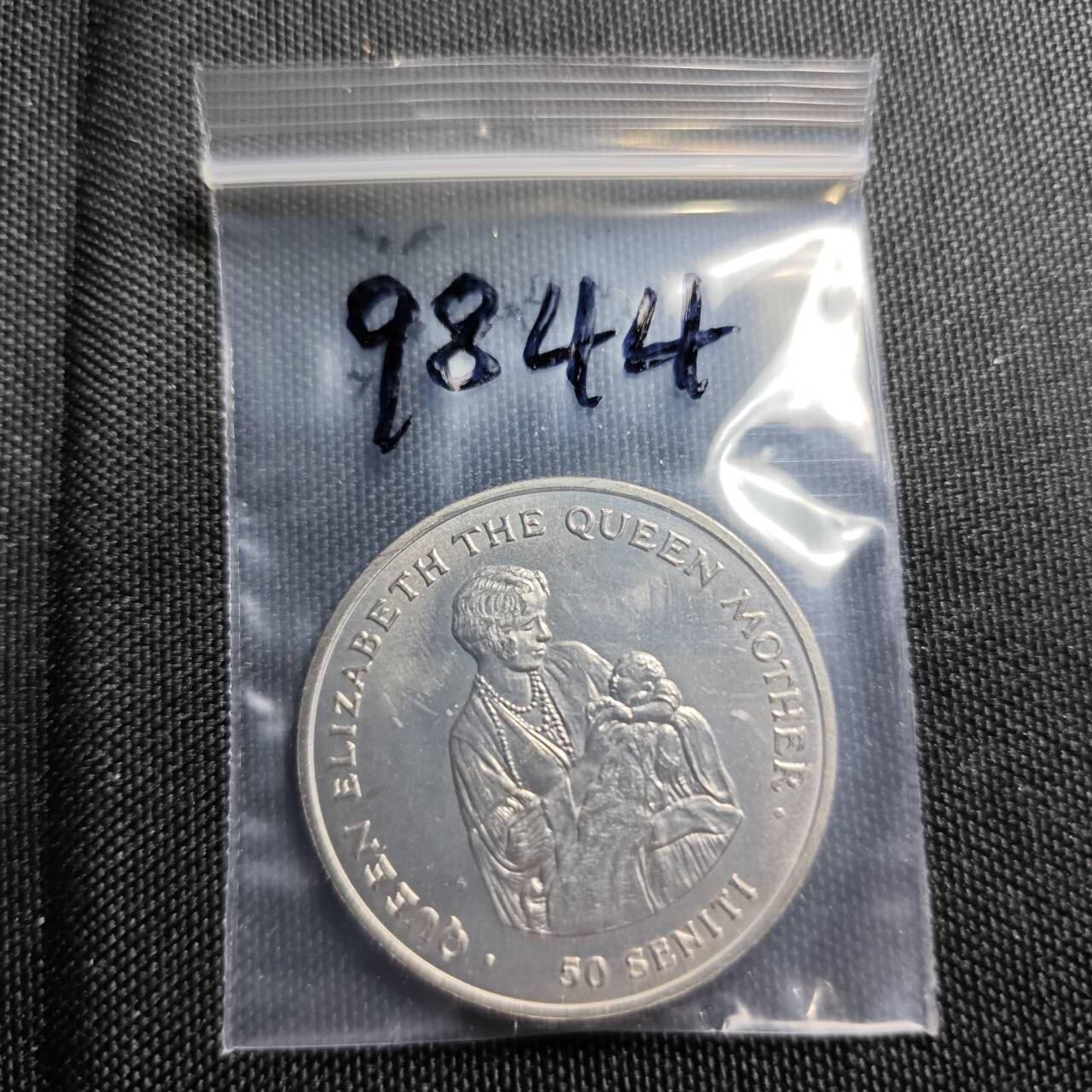 KK钱币收藏小铺  第398期 百期特拍（四拍之二） 2月预留时间 周末发货   1985汤加50分纪念币 王母娘娘85岁生日纪念 发行量仅2万 稀少品种