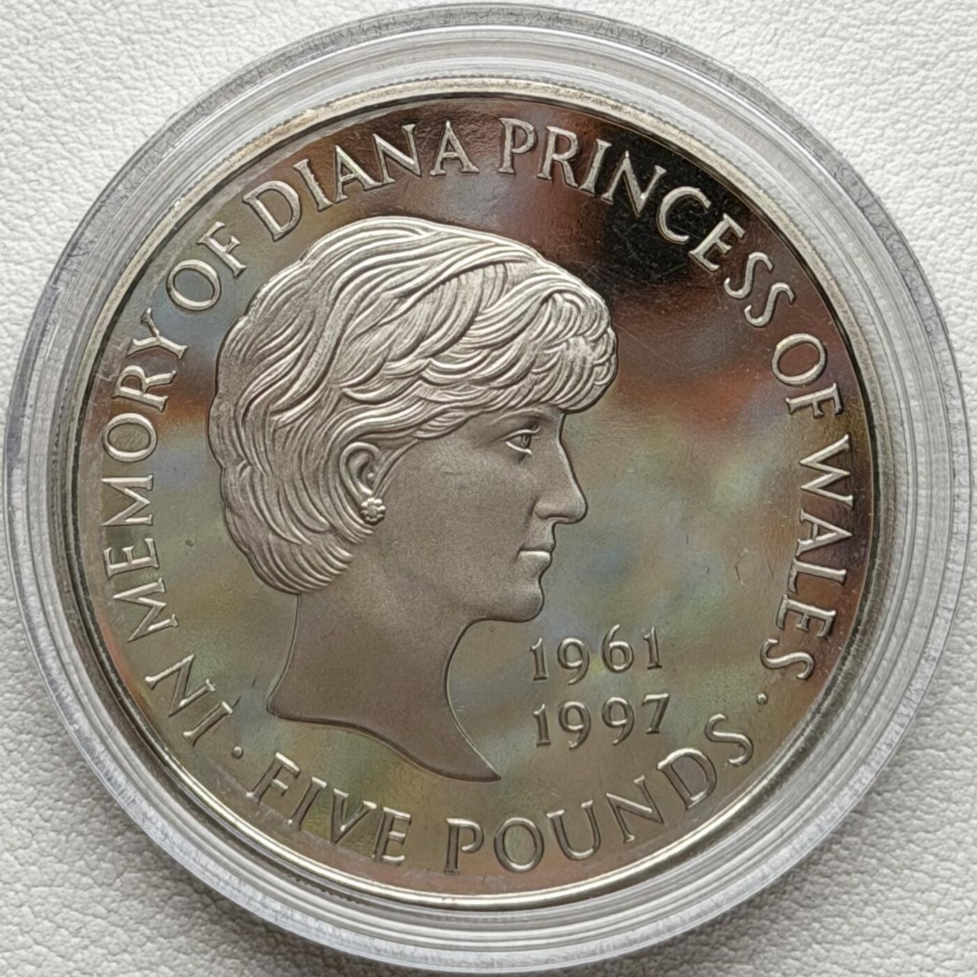 ＜星葵🌻钱币社＞散币克朗场第69期·2月3日发货 英国1999年戴安娜王妃5镑克朗型精制纪念币