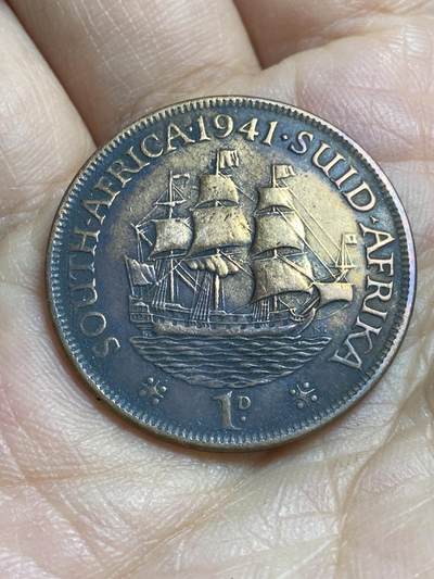 2026年第十六场(总第一百八十五场）外国好品散币场(免佣金) - 英属南非1941年1便士(乔治六世第一版)