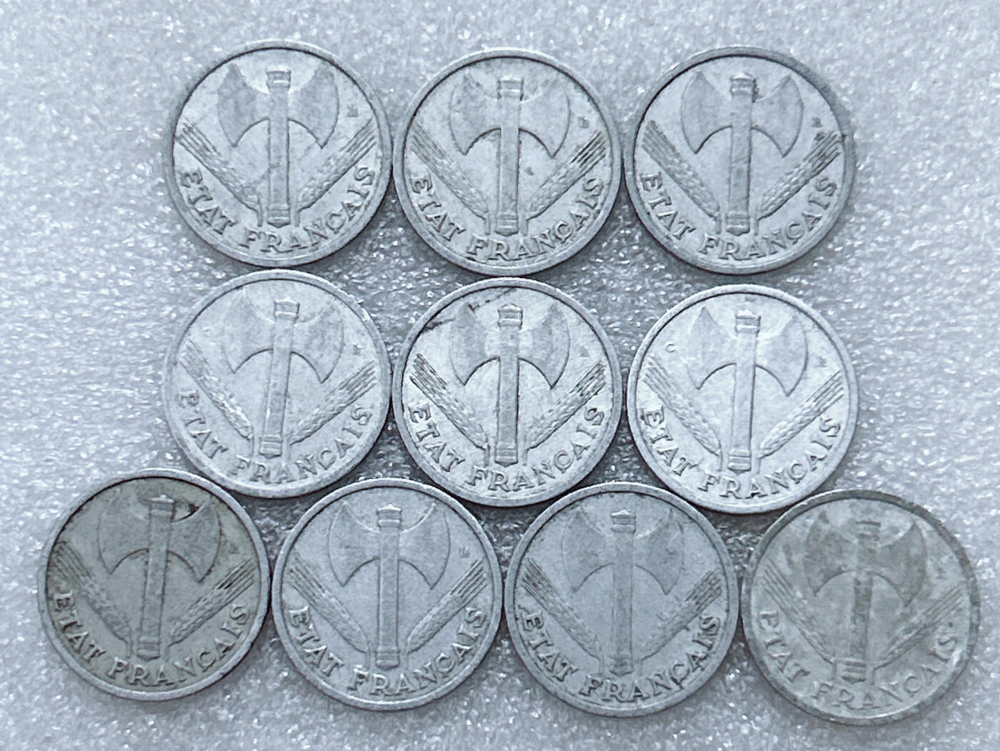 第一海外回流一元起拍收藏 散集专场  第297期 法国1法郎铝币 10枚