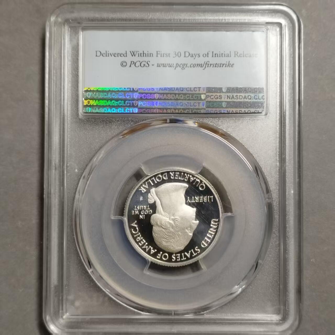 长老汇蛇年精选第九十七场拍卖  2017美国雕像山国家纪念碑（爱荷华州）25分公园币精制银币，PCGS PR69DCAM，初打标签